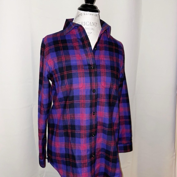 NWT Women’s L.L. Bean Relaxed Scotch Plaid Flannel Shirt - Picture 3 of 9
